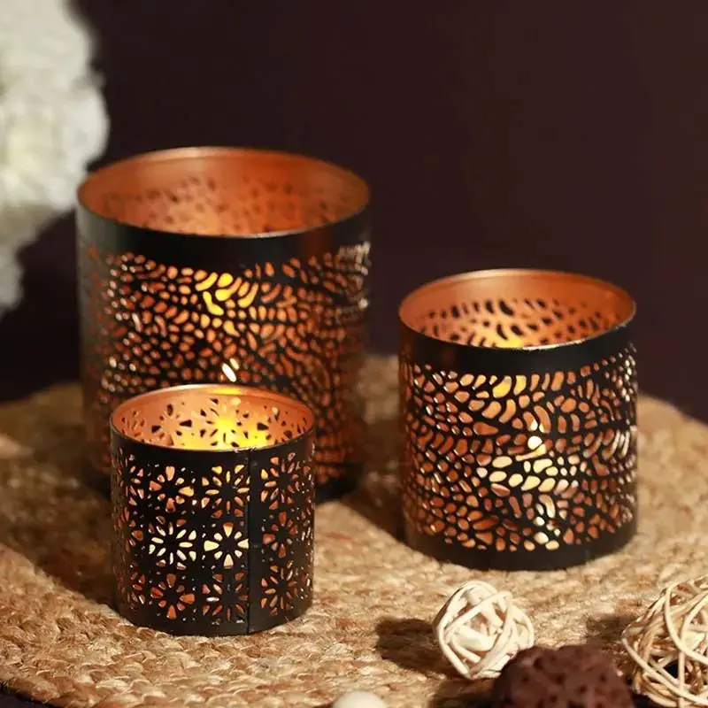 Metal Lantern Tea Lights — Handcrafted Export Product by NXTGENEXPORTS, Moradabad